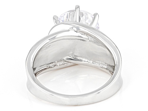 Pre-Owned Charles Winston Bella Luce® 5.50ctw Diamond Simulant Scintillant Cut™ Platinum Over Silver - Size 10