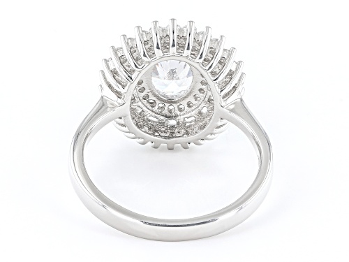 Pre-Owned Bella Luce® 2.99ctw White Diamond Simulant Rhodium Over Sterling Silver Ring(1.81ctw DEW) - Size 10