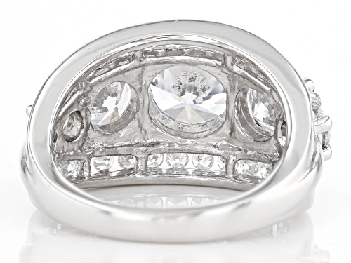 Pre-Owned Bella Luce® 8.48ctw White Diamond Simulant Rhodium Over Sterling Silver Ring (4.92ctw DEW) - Size 8
