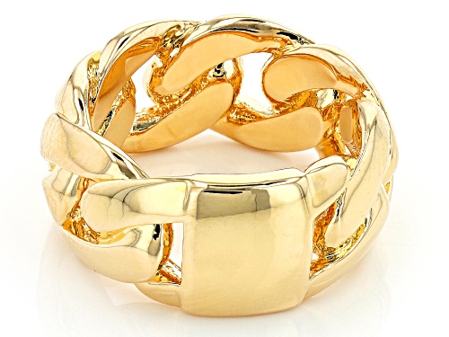 Pre-Owned Moda Al Massimo® 18k Yellow Gold Over Bronze Mariner Link Ring - Size 6