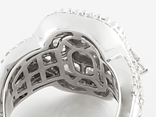 Pre-Owned Bella Luce ® 3.55ctw Diamond Simulant Rhodium Over Sterling Silver Ring (2.11ctw Dew) - Size 5