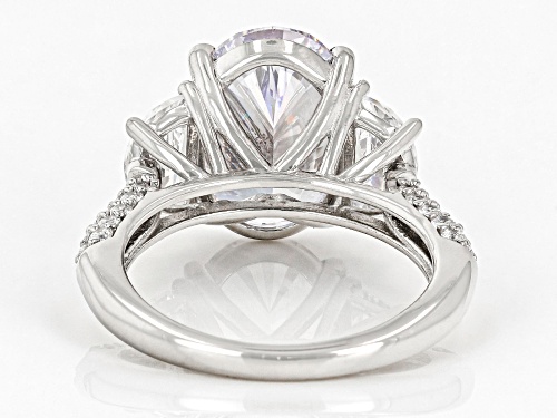 Pre-Owned Bella Luce® 11.25ctw White Diamond Simulant Platinum Over Sterling Silver Ring (6.81ctw DE - Size 9