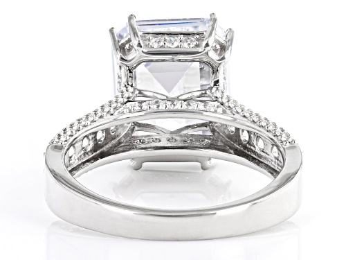 Pre-Owned Bella Luce® 11.35ctw White Diamond Simulant Rhodium Over Silver Ring (6.87ctw DEW) - Size 6