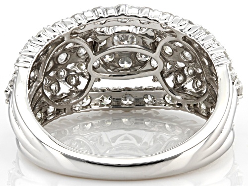 Pre-Owned 2.00ctw Round White Diamond 900 Platinum Cluster Ring - Size 5