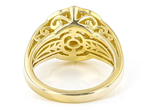 Pre-Owned MOISSANITE FIRE(R) 1.40CTW DEW ROUND 14K YELLOW GOLD OVER STERLING SILVER RING - Size 6