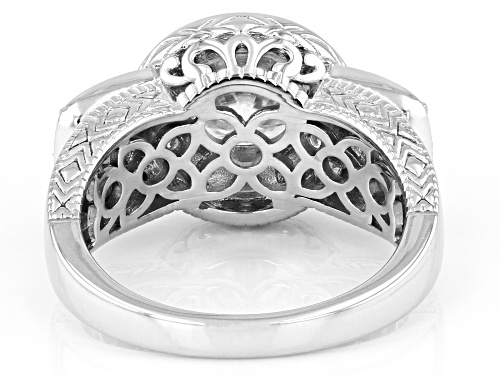 Pre-Owned MOISSANITE FIRE(R) 3.24CTW DEW ROUND & CUSHION PLATINEVE(R) RING - Size 6