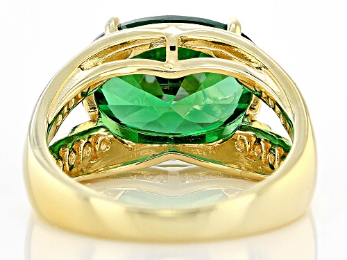 Pre-Owned Bella Luce® 9.49ctw Emerald And White Diamond Simulants Eterno™ Yellow Ring - Size 5