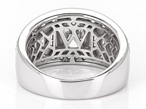 Pre-Owned Charles Winston For Bella Luce® 4.83ctw White Diamond Simulant Rhodium Over Silver Ring(2. - Size 8