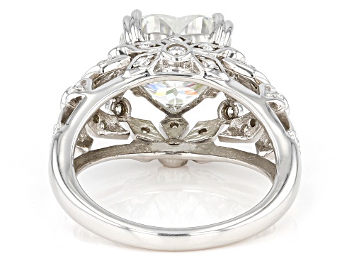 Pre-Owned MOISSANITE FIRE(R) 4.37CTW DEW HEART SHAPE INFERNO CUT(TM) & ROUND BRILLIANT PLATINEVE(R) - Size 5