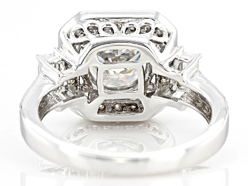 Pre-Owned MOISSANITE FIRE® 2.64CTW DEW ROUND & BAGUETTE PLATINEVE® RING - Size 6