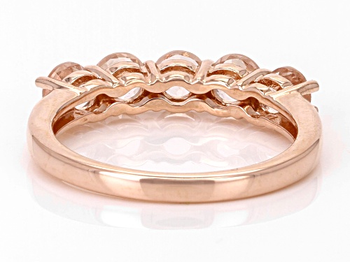 Pre-Owned 0.94ctw Morganite 18k Rose Gold Over Sterling Silver Ring - Size 6