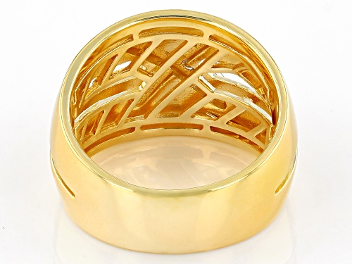 Pre-Owned MOISSANITE FIRE® .25CTW DEW ROUND BRILLIANT 14K YELLOW GOLD OVER SILVER RING - Size 7