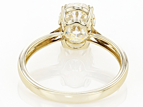 Pre-Owned 2.25ct Oval Strontium Titanate 10K Yellow Gold Solitaire Ring - Size 10