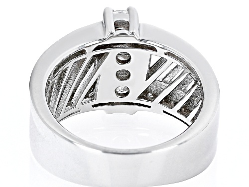 Pre-Owned MOISSANITE FIRE(R) .97CTW DEW ROUND  PLATINEVE(R) RING - Size 6