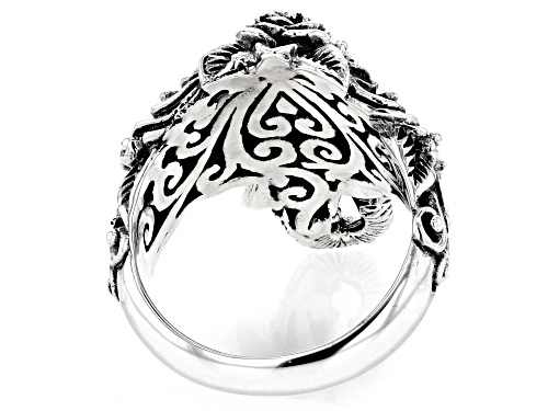 Pre-Owned Sterling Silver Textured Elephant Head Ring - Size 9