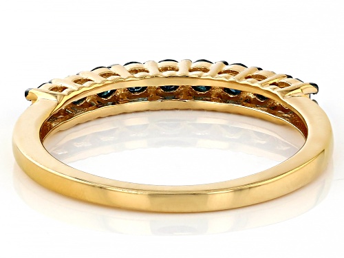 Pre-Owned 0.45ctw Round Blue Velvet Diamonds™ 14k Yellow Gold Over Sterling Silver Band Ring 0.45ctw - Size 7
