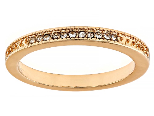 Pre-Owned Off Park® Collection, White Crystal Gold Tone Set of 5 Rings - Size 8