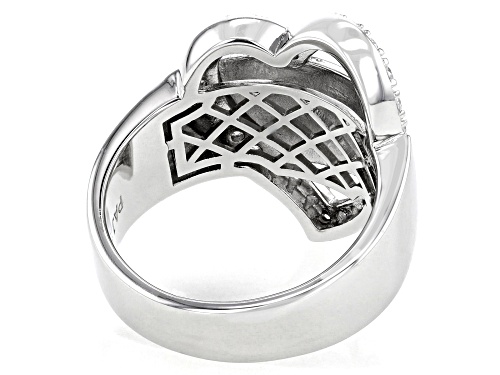 Pre-Owned MOISSANITE FIRE® .87CTW DEW ROUND BRILLIANT PLATINEVE® HEART RING - Size 6