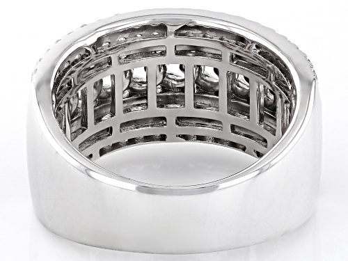 Pre-Owned Bella Luce® 1.68ctw White Diamond Simulant Rhodium Over Sterling Silver Ring(1.01ctw DEW) - Size 9