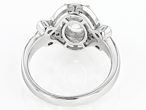 Pre-Owned MOISSANITE FIRE® 1.72CTW DEW OVAL & ROUND PLATINEVE® RING - Size 8