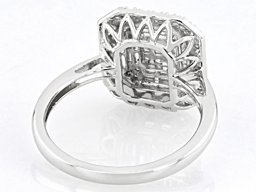 Pre-Owned Prazana® Lab-Grown Diamonds 0.50ctw White Lab-Grown Diamond Rhodium Over Sterling Silver R - Size 7