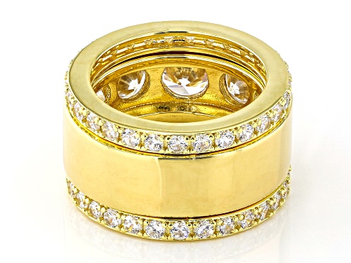 Pre-Owned Bella Luce® 7.29ctw White Diamond Simulant Eterno™ Yellow Ring Set(4.41ctw DEW) - Size 6