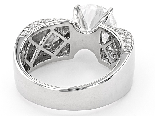 Pre-Owned MOISSANITE FIRE(R) 3.34CTW DEW ROUND PLATINEVE(R) RING - Size 8