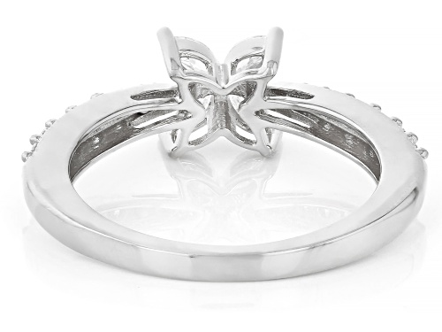 Pre-Owned MOISSANITE FIRE® .60CTW DEW MARQUISE AND ROUND BRILLIANT PLATINEVE® RING - Size 8