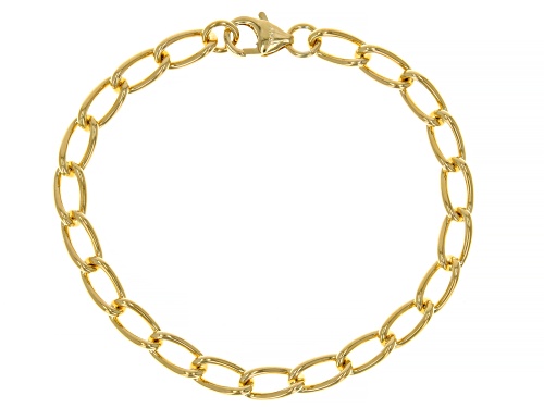 Pre-Owned Moda Al Massimo® 18k Yellow Gold Over Bronze Curb Link Bracelet Set of 3 - Size 8