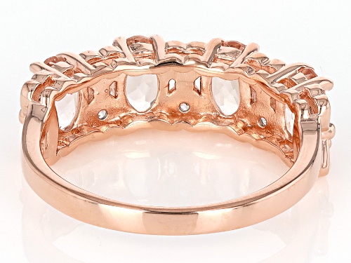 Pre-Owned 1.30ctw Morganite With 0.11ctw White Zircon 18k Rose Gold Over Sterling Silver Ring - Size 7