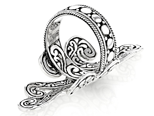 Pre-Owned Artisan Collection of Bali™ Sterling Silver Beaded Swirl Statement Ring - Size 7