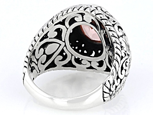 Pre-Owned Artisan Collection of Bali™ 2.33ct Morganite Color Quartz Triplet Sterling Silver Ring - Size 6