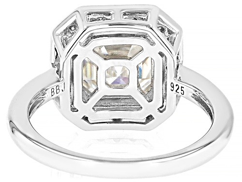 Pre-Owned MOISSANITE FIRE® 4.16CTW DEW ASSCHER CUT & ROUND BRILLIANT PLATINEVE® RING - Size 9