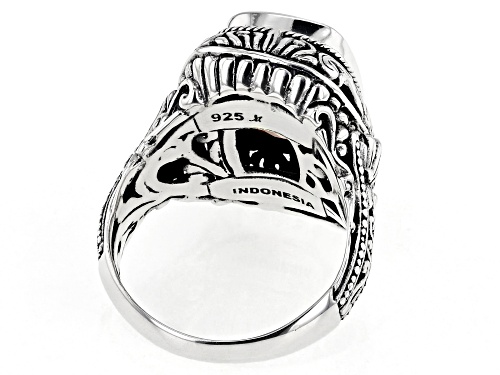 Pre-Owned Artisan Collection of Bali™ 5.10ct Morganite Color Quartz Doublet Sterling Silver Ring - Size 8