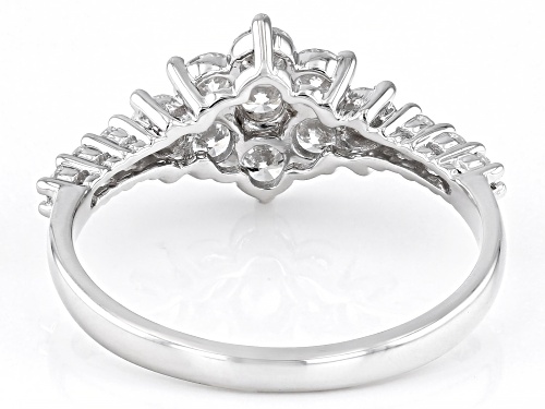 Pre-Owned Prazana® Lab-Grown Diamonds 0.90ctw Round White Lab-Grown Diamond Rhodium Over Sterling Si - Size 8
