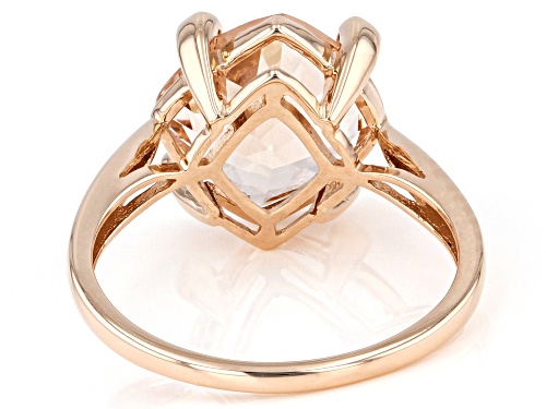 Pre-Owned 3.19ct Morganite With 0.02ctw White Diamond 14k Rose Gold Ring - Size 7