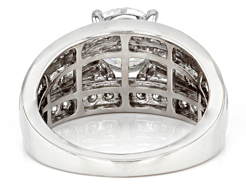 Pre-Owned MOISSANITE FIRE(R) 3.16CTW DEW ROUND  PLATINEVE(R RING - Size 10