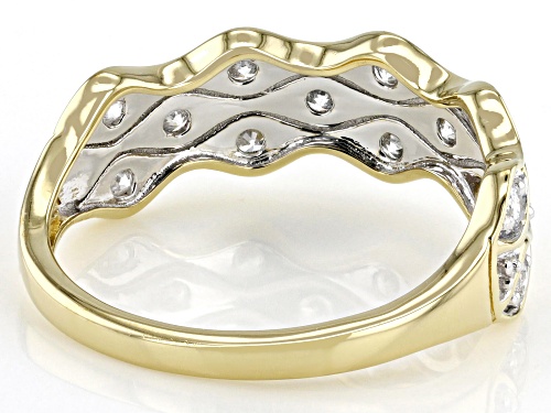 Pre-Owned Prazana® Lab-Grown Diamonds .50ctw Lab-Grown Diamond 18k Yellow Gold Over Sterling Silver - Size 7