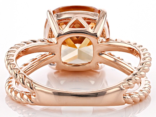Pre-Owned Bella Luce® 6.45ct Champagne Diamond Simulant Eterno™ Rose Ring(4.60ctw  DEW) - Size 8