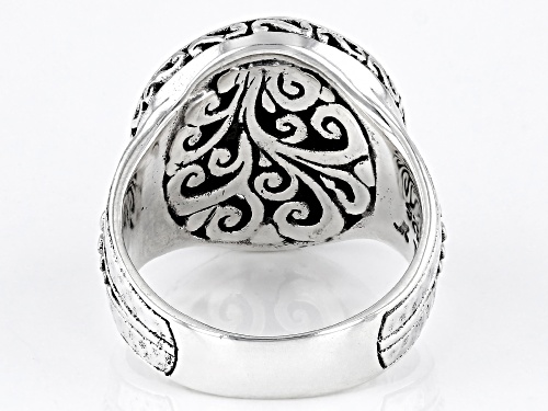 Pre-Owned Artisan Collection of Bali™ Sterling Silver Hammered Circle Statement Ring - Size 6
