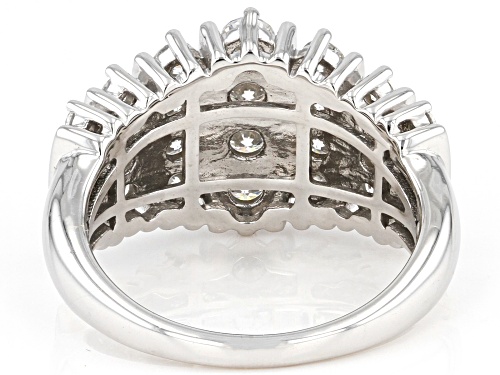 Pre-Owned MOISSANITE FIRE(R) 1.36CTW DEW ROUND PLATINEVE(R) RING - Size 6