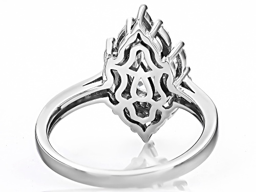 Pre-Owned 2.09ctw White Zircon 18k Yellow Gold and Rhodium Over Sterling Silver Ring - Size 9
