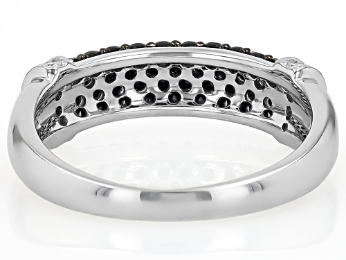 Pre-Owned MOISSANITE FIRE® AND BLACK MOISSANITE 0.88CTW DEW ROUND BRILLIANT PLATINEVE® RING - Size 6