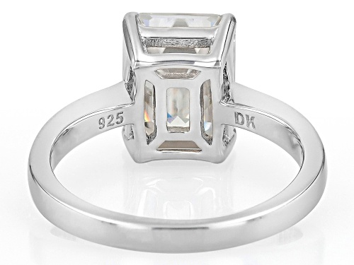 Pre-Owned MOISSANITE FIRE® 3.55CT DEW EMERALD CUTPLATINEVE®  SOLITAIRE RING - Size 6