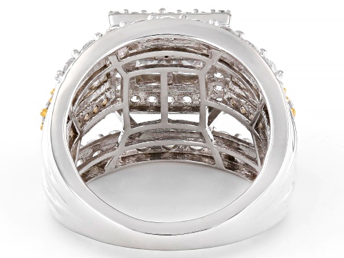 Pre-Owned Bella Luce® 4.75ctw White Diamond Simulant Rhodium Over Sterling Silver Ring(2.87ctw DEW) - Size 9