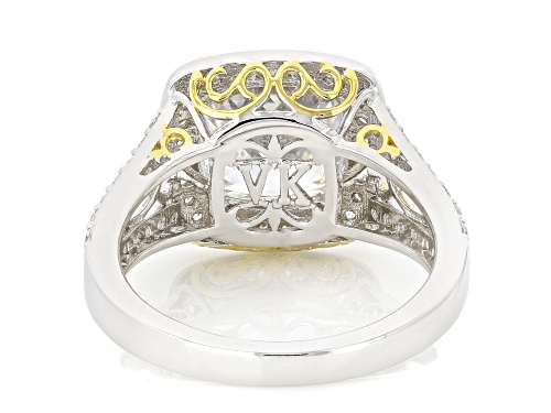Pre-Owned Vanna K™ For Bella Luce® 7.43ctw White Diamond Simulant Eterno™ Yellow and Platineve® Ring - Size 8