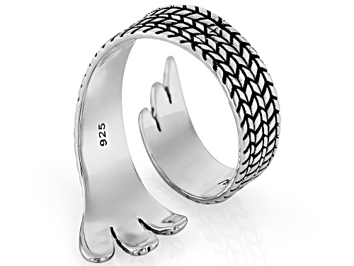 Pre-Owned Southwest Style by JTV™ Sterling Silver Elongated Feather Ring - Size 6