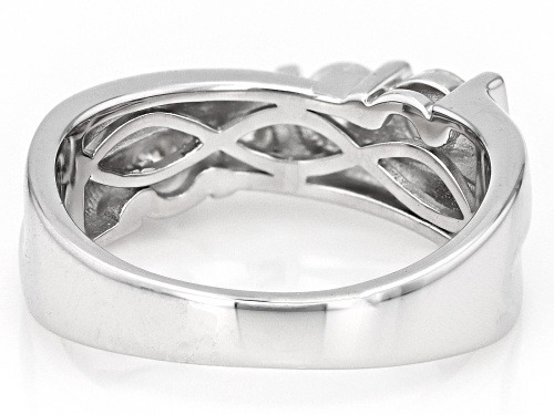 Pre-Owned MOISSANITE FIRE® .92CTW DEW ROUND  BRILLIANT PLATINEVE® RING - Size 6