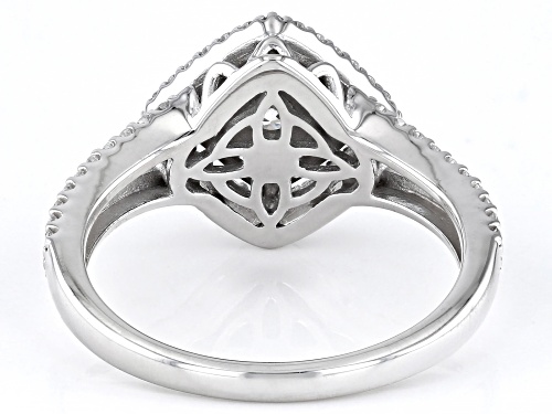 Pre-Owned Prazana® Lab-Grown Diamonds 0.72ctw Lab-Grown Diamond Rhodium Over Sterling Silver Ring, F - Size 8