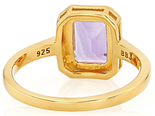 Pre-Owned 1.96ct Canela Amethyst 18k Yellow Gold Over Sterling Silver Solitaire Ring - Size 5